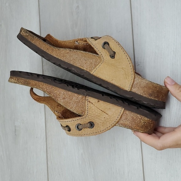 Birkenstock Papillio Womens T strap Leather Sandals Flats shoes sz 37/6 - Picture 9 of 11